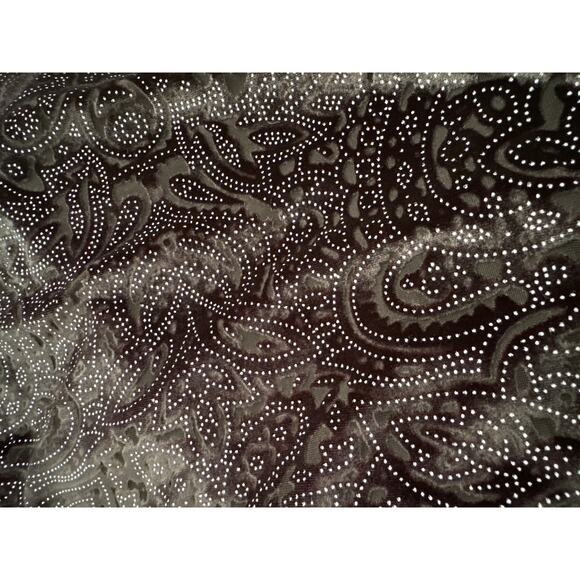 VTG Skater Long Sleeves Dress S Whimsigoth Floral Boho Fairy Grunge Burnout Blck - Picture 6 of 6